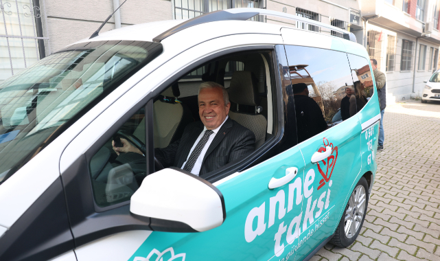 Başkan Özdemir 'Anne Taksi”nin direksiyonuna geçti