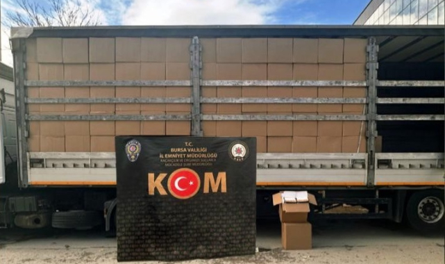 Bursa'da 10 milyon kaçak makaron ele geçirildi