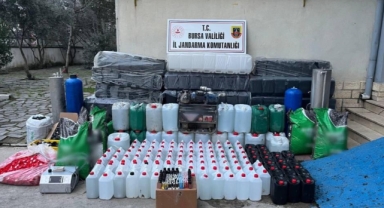 Bursa'da 2 bin 150 litre etil alkol ele geçirildi