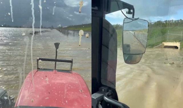 Bursa'da sağanak yağış tarımı vurdu