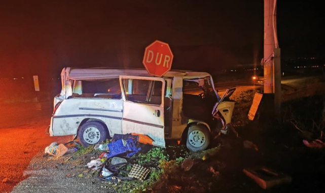 Karacabey'de kamyonet ile minibüs çarpıştı: 2 yaralı