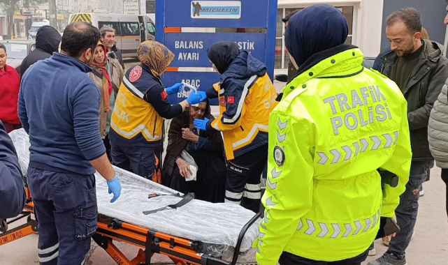 Kargo minibüsünün çarptığı yaşlı kadın yaralandı