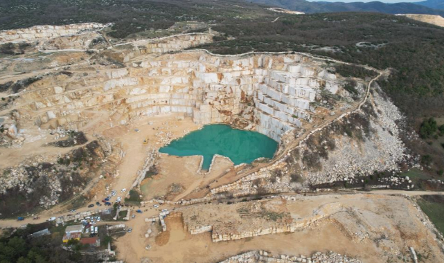 Mermer ocağındaki kaynak suyu için eylem yaptılar