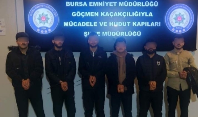 Bursa'da 17 yabancı uyruklu kaçak göçmen yakalandı