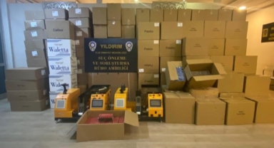 Bursa'da kaçak sigara imalathanesine operasyon!