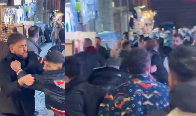 Bursa’da tarihi çarşı karıştı yumruklar havada uçuştu