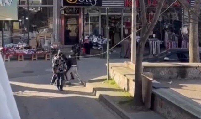 Esnaf kavgası'nda sokağı ringe çevirdiler