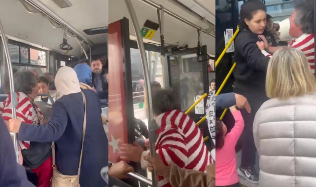 Otobüste kadınlar yer kavgasında şoförün kolunu ısırdı