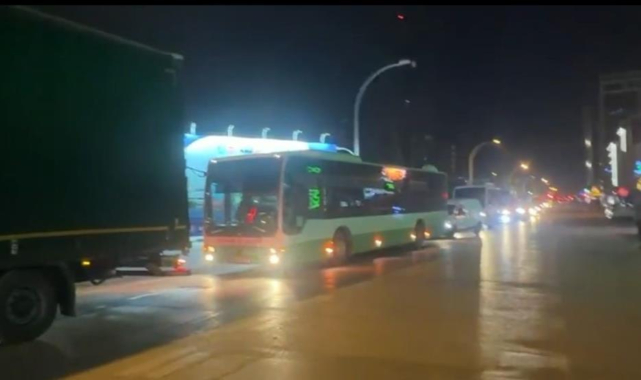 Zam oranında anlaşamayan otobüsçüler eylem yaptı