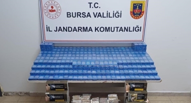 Bursa'da kaçak on binlerce makaron ve sigara ele geçirildi