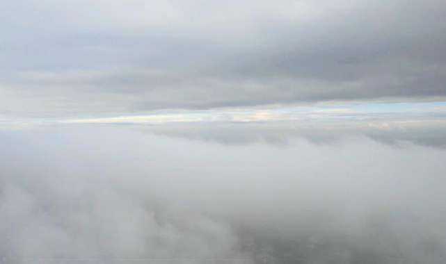 Bursa'da şehrin üzerine sis çöktü