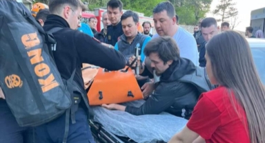 Kalp krizi geçirip dereye düştü