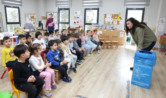 Nilüfer'de minikler geri dönüşümü öğreniyor