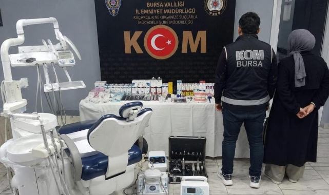 Bursa'da sahte diş muayenesine baskın