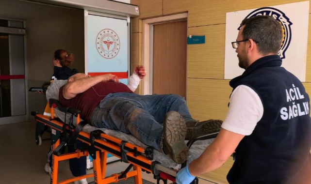 Kereste doğrama imalatesinde elini makinaya kaptırdı