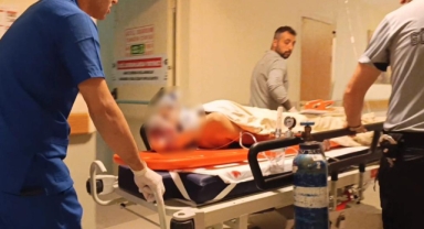 Başına demir parçası düşen işçi yaralandı