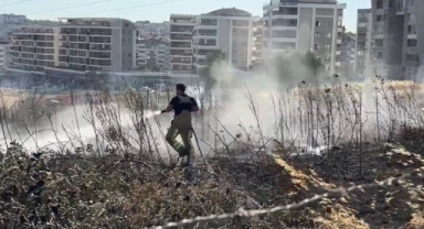 Bursa'da otluk alanda çıkan yangın korkuttu