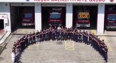 Bursa itfaiyesi'nden milli takımımıza anlamlı destek