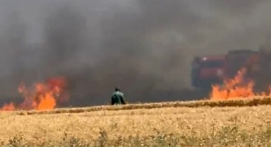 Karacabey'de buğday tarlaları alevlere teslim oldu