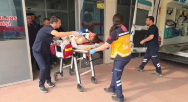 Motosiklet virajda savruldu sürücü ağır yaralı