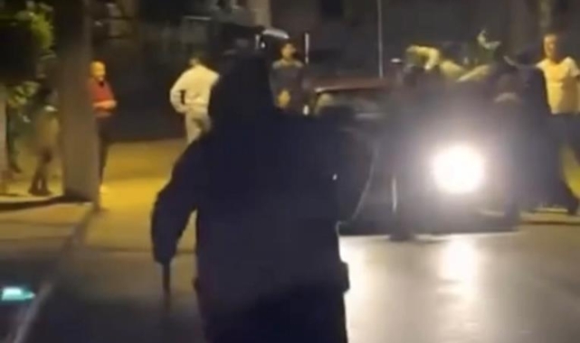 Tekmeli sopalı sokak kavgası kamera'da