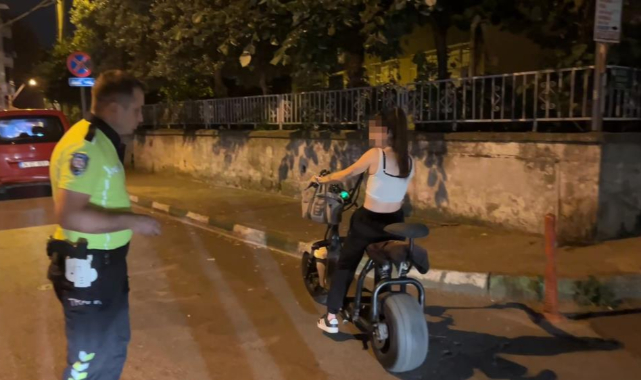 Alkollü elektrikli bisiklet sürücüsü'ne 50 bin lira ceza