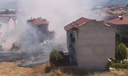 Anız yangınında 20 dönüm tarım alanı yandı