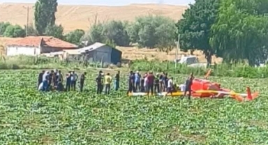 Başkentte eğitim helikopteri düştü: 