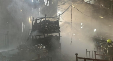 Bursa'da tekstil fabrikasında korkutan yangın