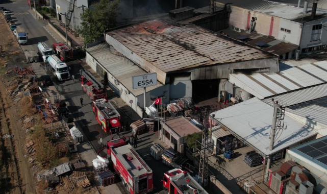 Bursa'da tekstil fabrikasında korkutan yangın