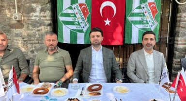 Bursaspor Başkanı Enes Çelik Kapalı Çarşı’da esnafla buluştu
