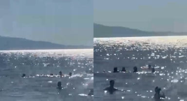 Denizde dubaların dışına çıkan baba ve iki kızı ölümden döndü