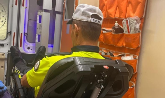 Dur ihtarına uymadı motosikletini polisin üzerine sürdü: 2 yaralı