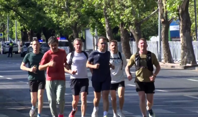 Fransa Cumhurbaşkanı Macron Ankara’da sabah koşusunu yaptı
