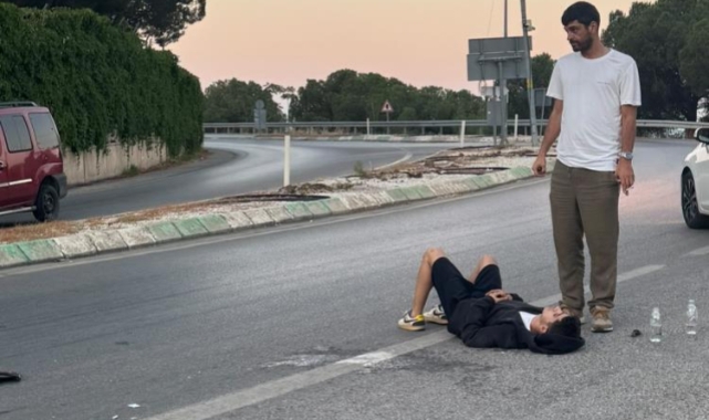 Gemlik'te kontrolden çıkan motor yan yattı: 2 yaralı