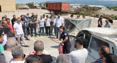 Nilüfer Belediyesi sürücülerine araç yangınları eğitimi