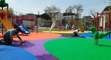 Yıldırım'da parklara yaz bakımı